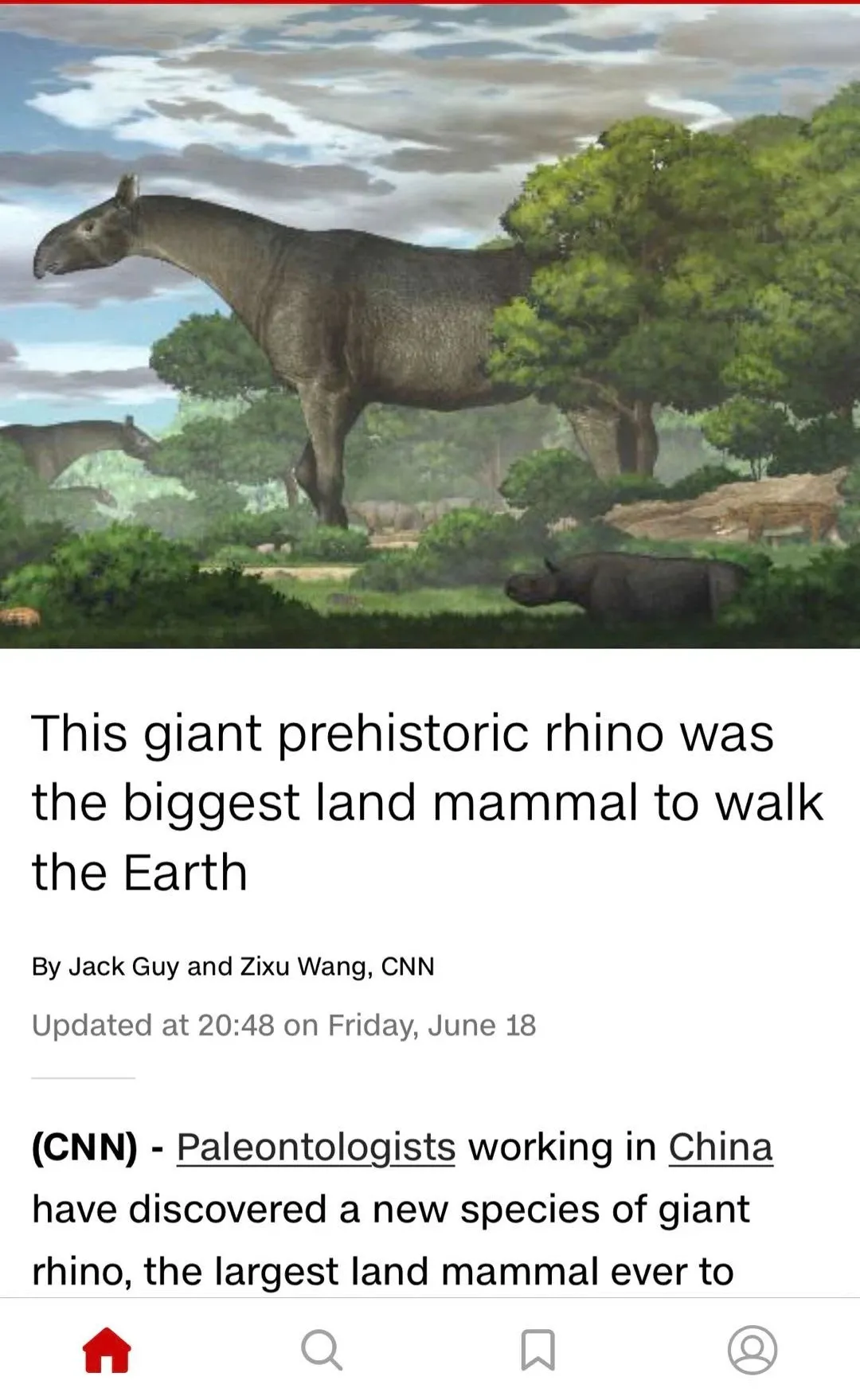 此处地质公园出土了地球上最大的陆地哺乳动物化石